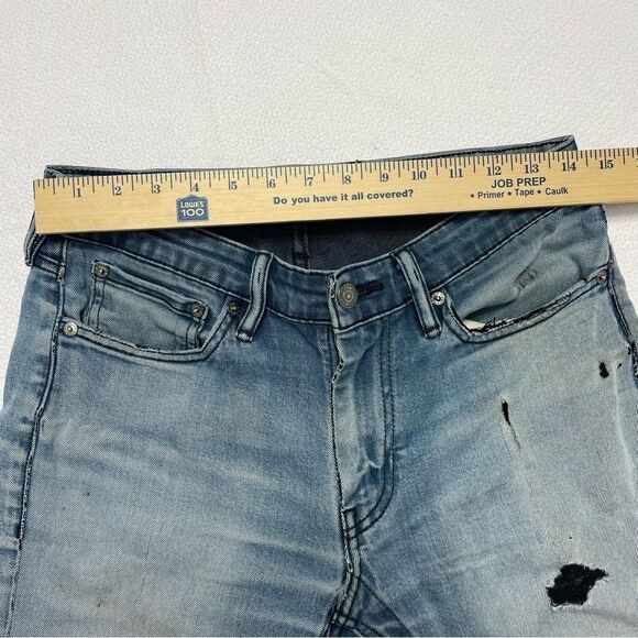 Levi's 511 Black Label Slim Denim Jeans Distressed Men's Size 31x32 - Picture 9 of 16